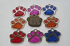 (image for) Glitter Paw Shaped Pet Tag 27mm (No. 5)